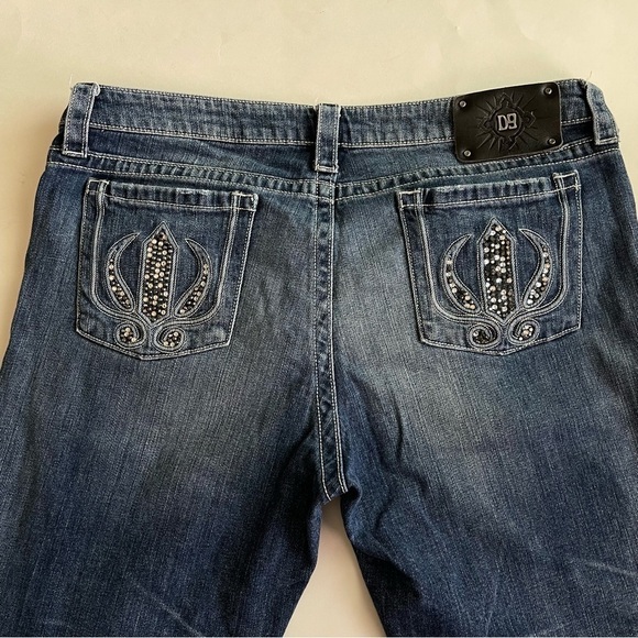 Women's D9 District 9 Rae Blue Denim Capri Jeans Size 34 - Picture 9 of 12